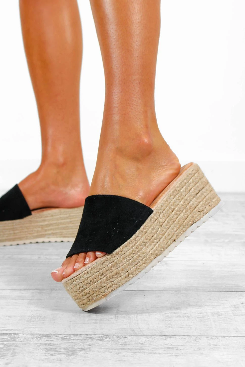 Weave It To Me - Black Espadrille Platform Wedges 1 Weave It To Me - Black Espadrille Platform Wedges