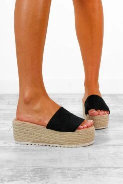 Weave It To Me - Black Espadrille Platform Wedges 9 Weave It To Me - Black Espadrille Platform Wedges -Fashion Clothing Store WeaveItToMe BlackEspadrillePlatformWedges 3