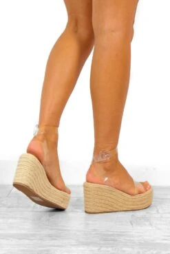Weave No Trace - Clear Barely There Espadrille Wedges -Fashion Clothing Store WeaveNoTrace ClearBarelyThereEspadrilleWedges 1