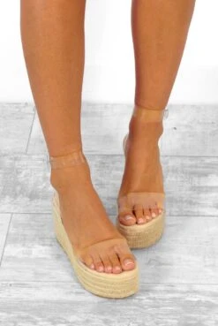 Weave No Trace - Clear Barely There Espadrille Wedges -Fashion Clothing Store WeaveNoTrace ClearBarelyThereEspadrilleWedges 4