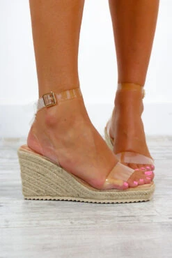 Wedge Your Bets - Clear Barely There Espadrille Wedges -Fashion Clothing Store WedgeYourBets ClearBarelyThereEspadrilleWedges 3