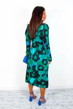 Wrap This Up - Forest Multi Floral Midi Wrap Dress -Fashion Clothing Store WrapThisUp ForestMultiFloralMidiWrapDress 1