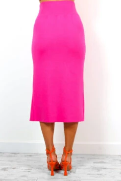 You Make My Day - Fuchsia Knitted Split Midi Skirt 10 You Make My Day - Fuchsia Knitted Split Midi Skirt -Fashion Clothing Store YouMakeMyDay FuchsiaKnittedSplitMidiSkirt 1 2