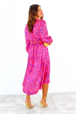 Yours To Keep - Pink Purple Leopard Midi Dress 9 Yours To Keep - Pink Purple Leopard Midi Dress -Fashion Clothing Store YoursToKeep PinkPurpleLeopardMidiDress7 4